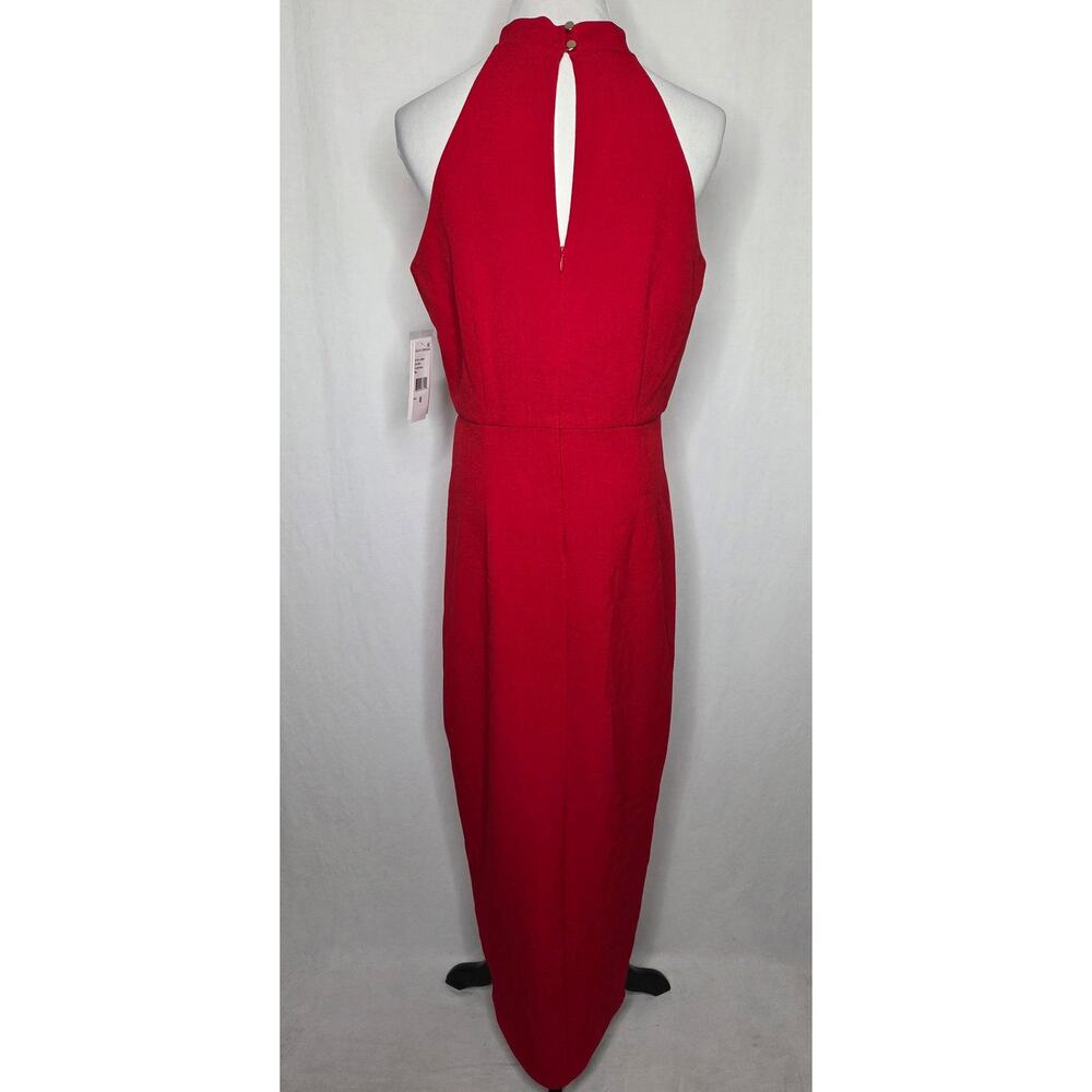 julia jordan Knot-Neck Tulip-Hem Midi Dress Red NWT Size 8 - Picture 7 of 10